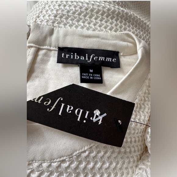 Gorgeous NWT Tribal Femme Sugar Knit Short Sleeve Dress Women’s SZ  Mediun - Picture 7 of 10